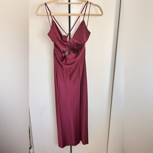 Burgundy Maxi Slip Dress